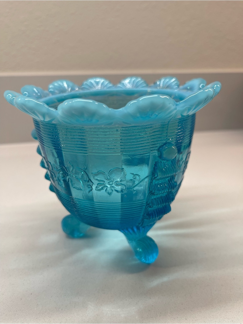 Northwood Klondyke Footed Rose Bowl
